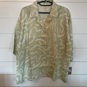 NWT Stone Fox Swim Green and White Coverup